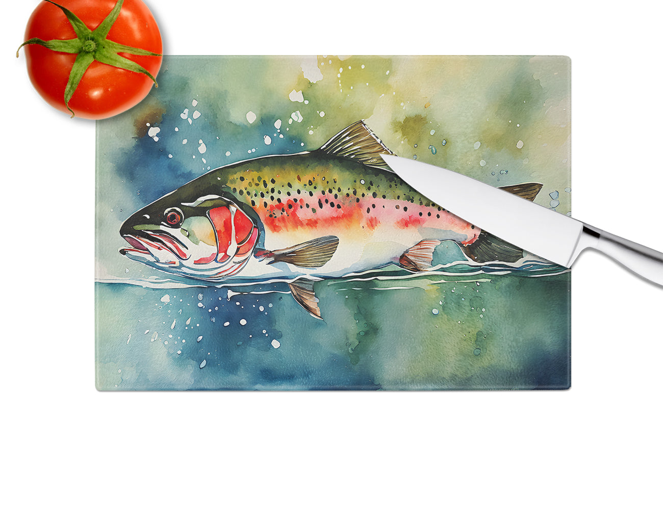 Trout Glass Cutting Board