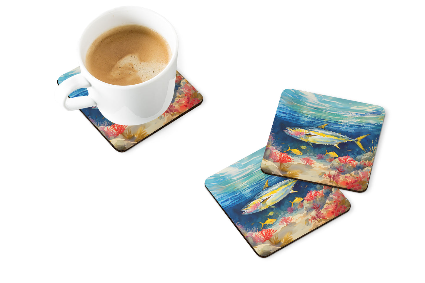 Yellowfin Tuna Foam Coasters