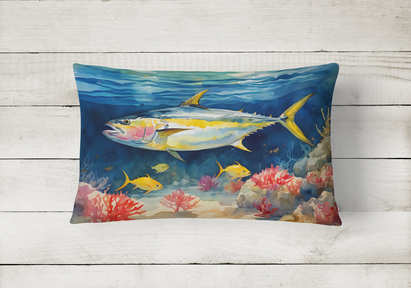 Yellowfin Tuna Throw Pillow