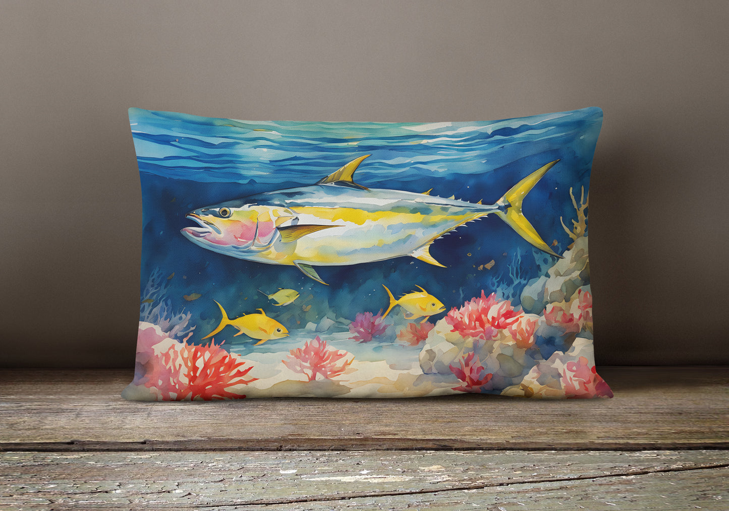 Yellowfin Tuna Throw Pillow