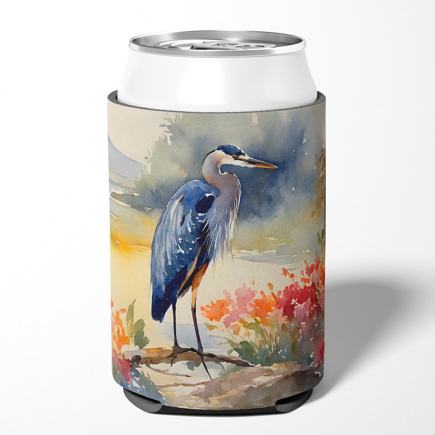 Blue Heron Can or Bottle Hugger