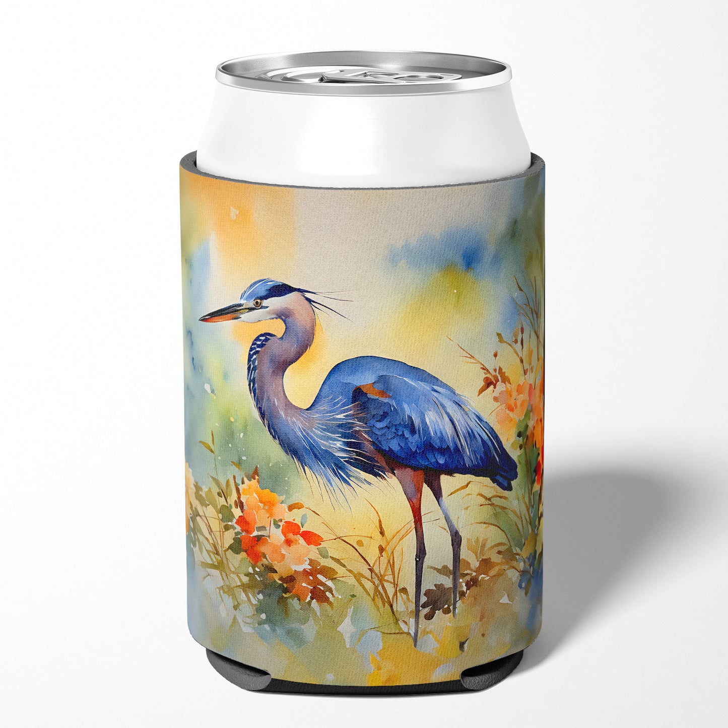 Blue Heron Can or Bottle Hugger