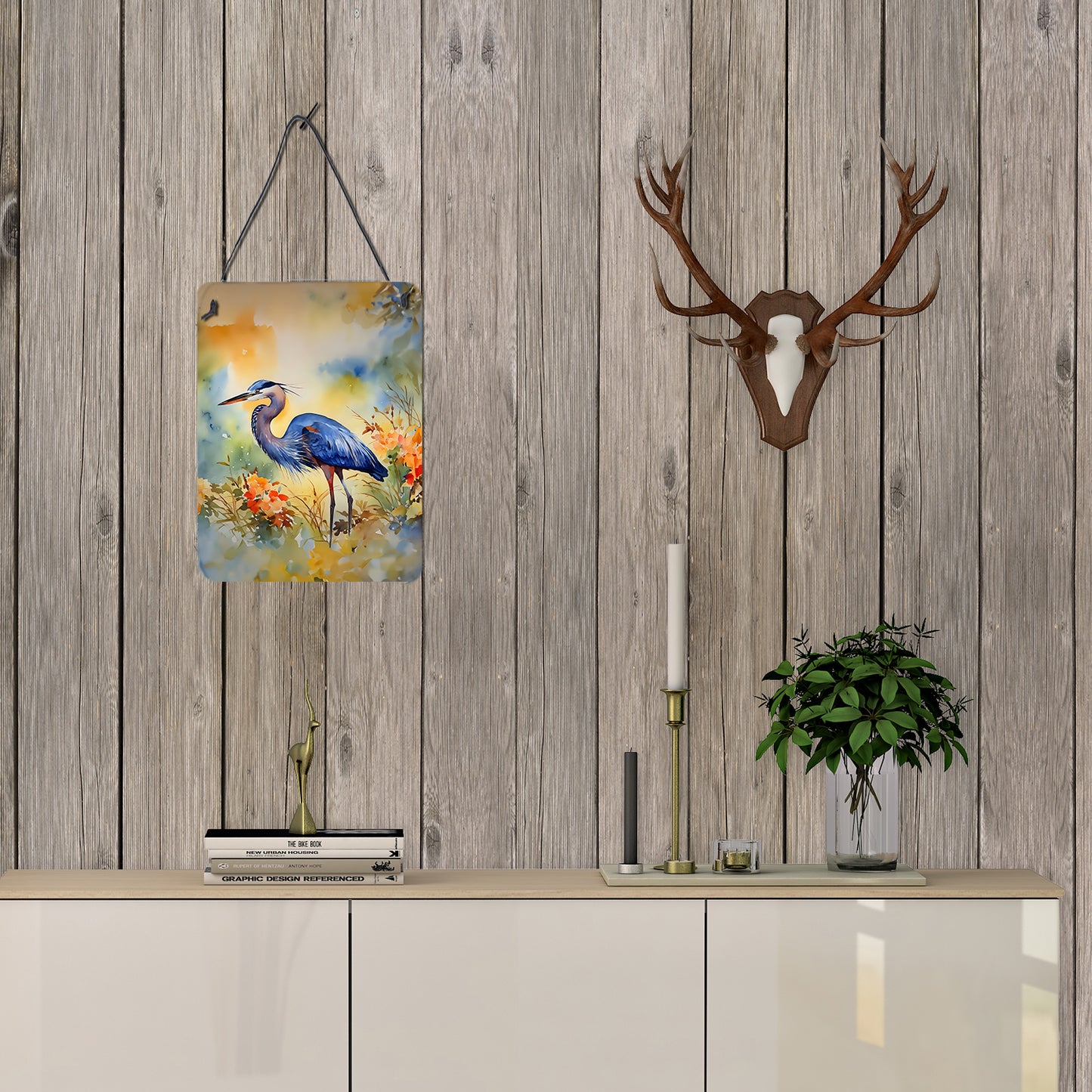 Blue Heron Wall or Door Hanging Prints