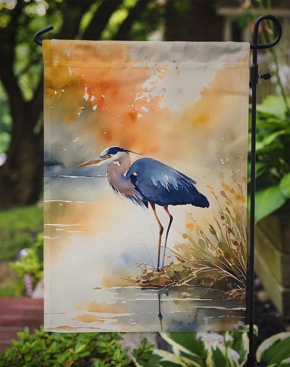 Blue Heron Garden Flag
