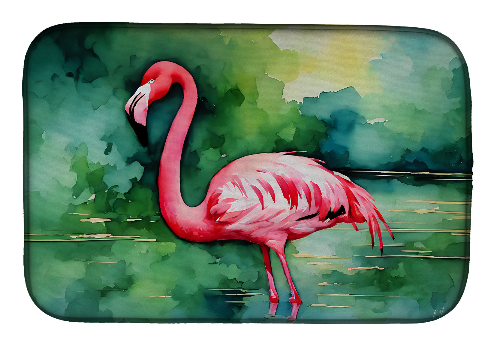 Buy this Flamingo Dish Drying Mat