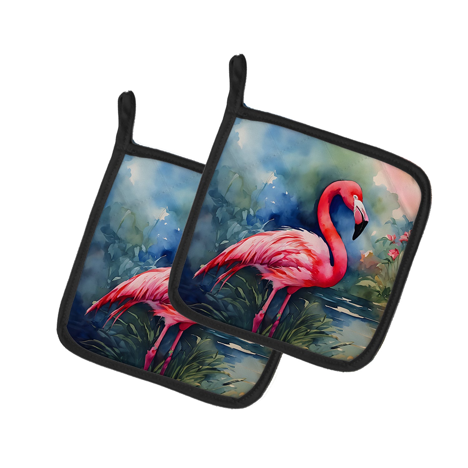 Buy this Flamingo Pair of Pot Holders