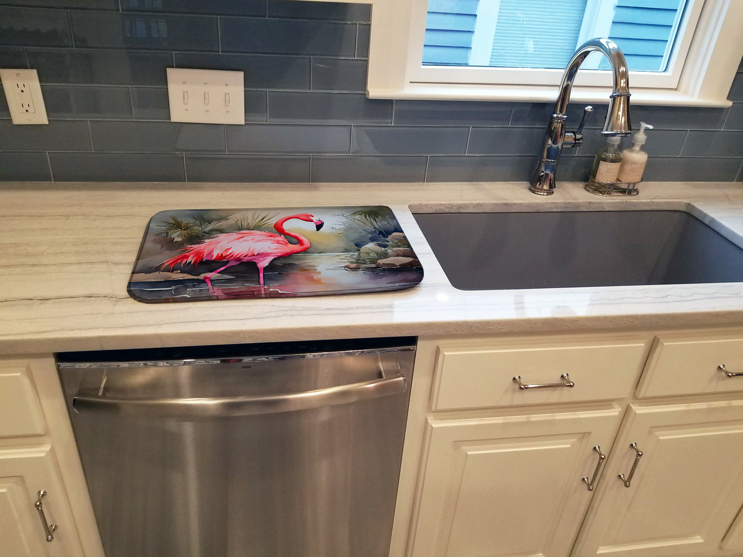 Flamingo Dish Drying Mat