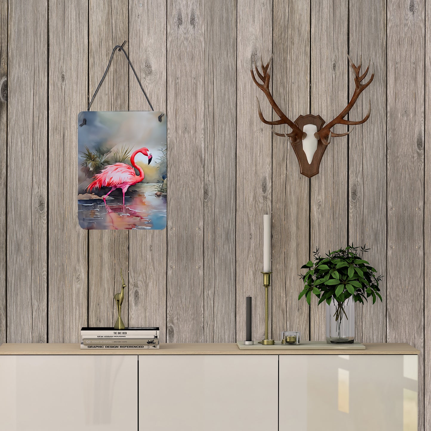 Flamingo Wall or Door Hanging Prints