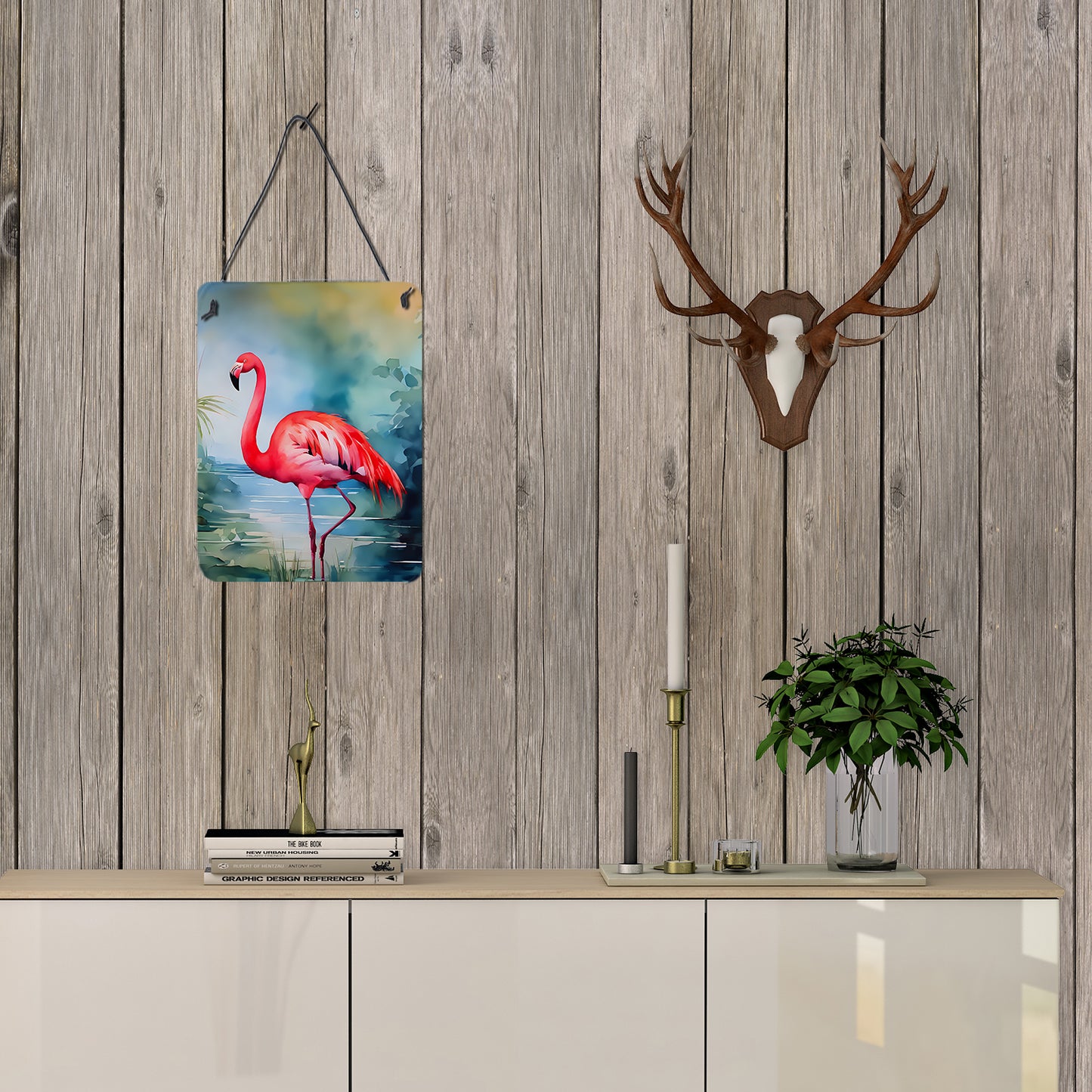 Flamingo Wall or Door Hanging Prints