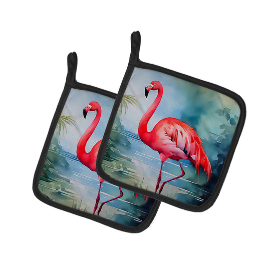 Buy this Flamingo Pair of Pot Holders