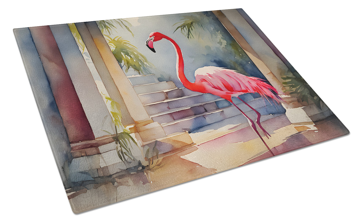 Buy this Flamingo Glass Cutting Board