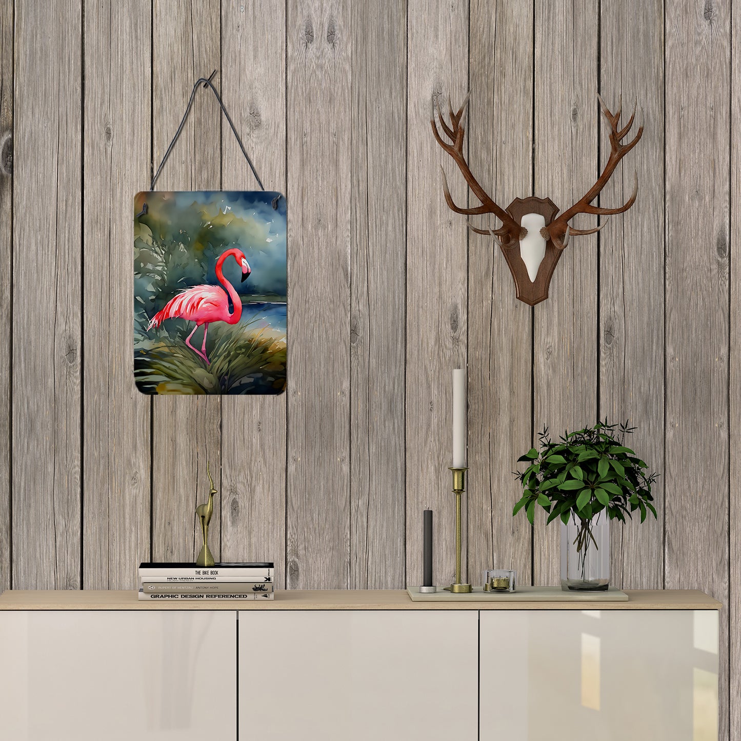 Flamingo Wall or Door Hanging Prints