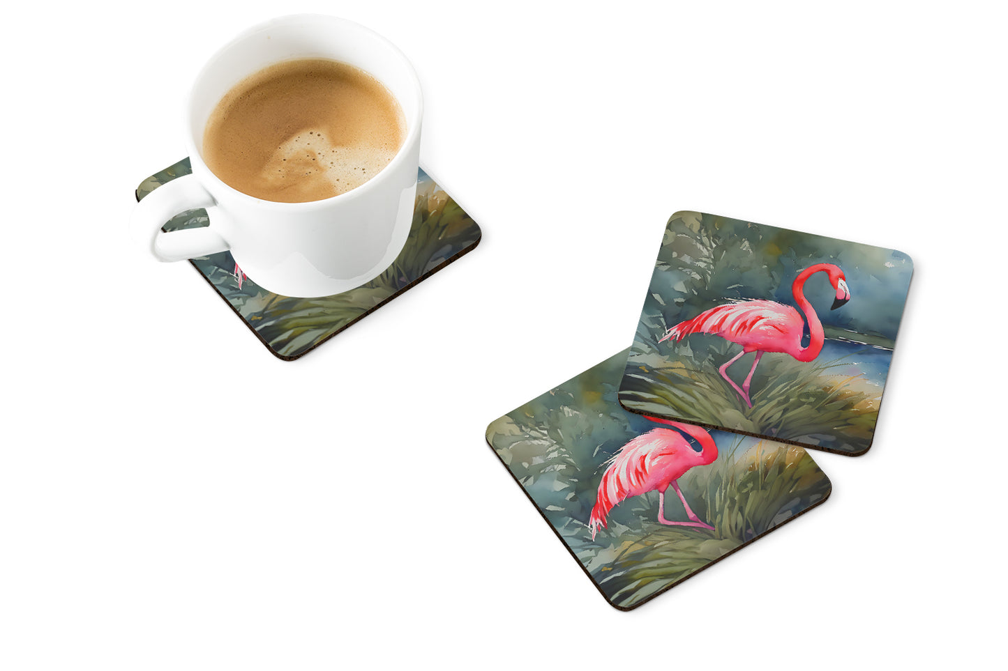 Flamingo Foam Coasters