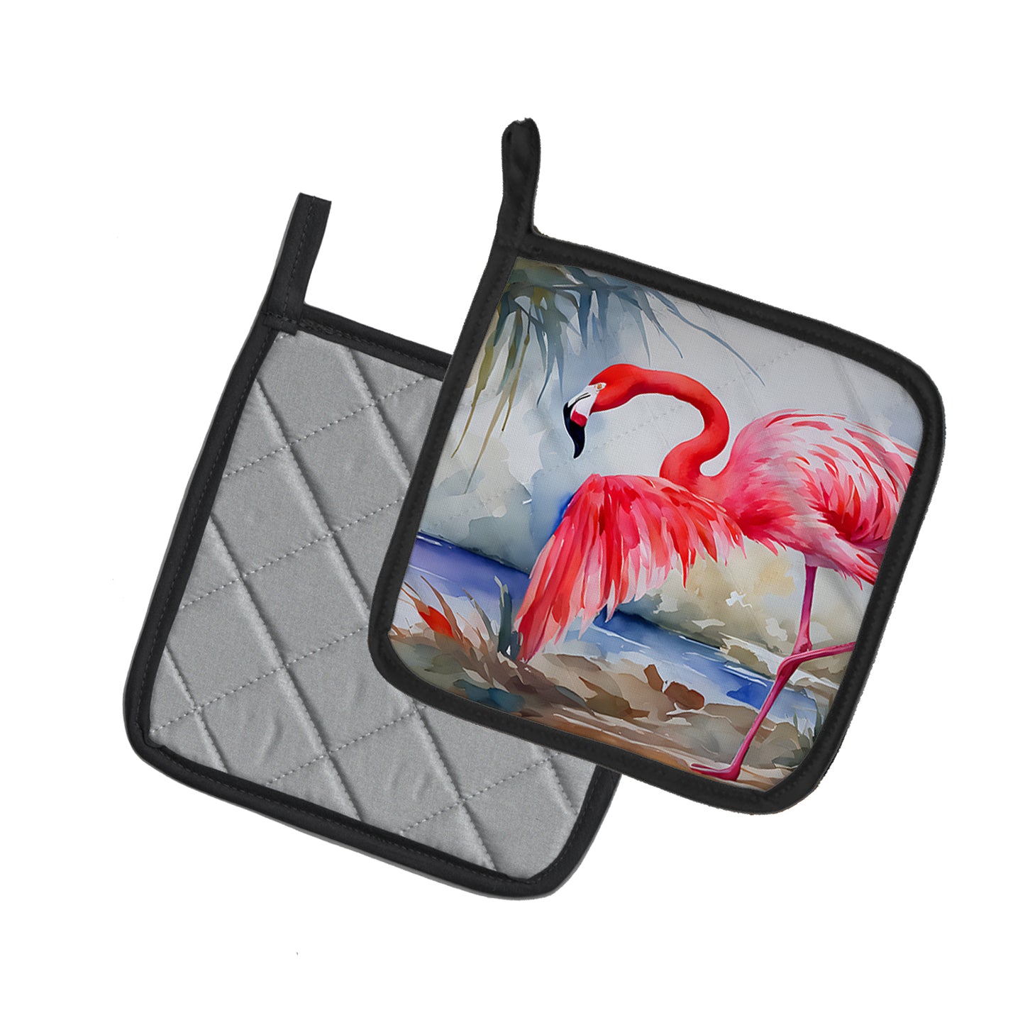 Flamingo Pair of Pot Holders