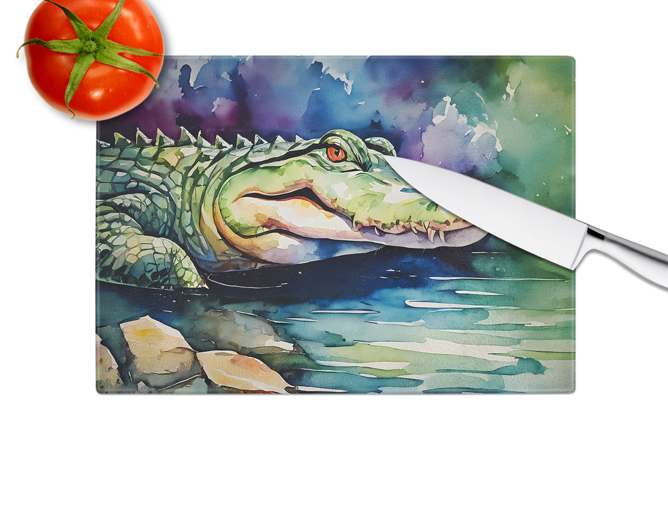 Alligator Glass Cutting Board