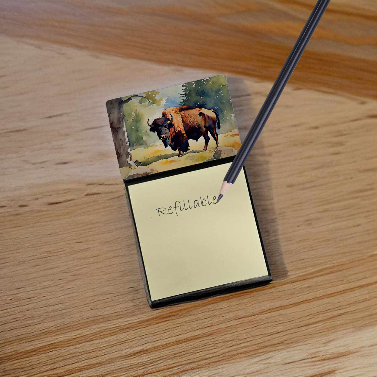 American Bison Sticky Note Holder