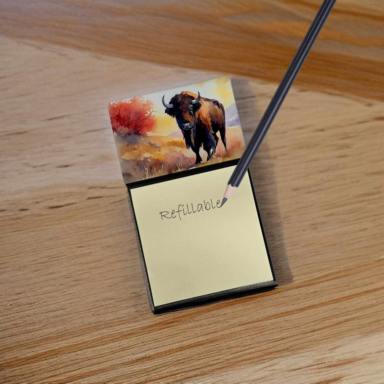 American Bison Sticky Note Holder