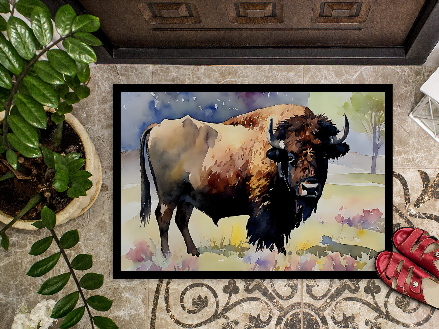 American Bison Doormat