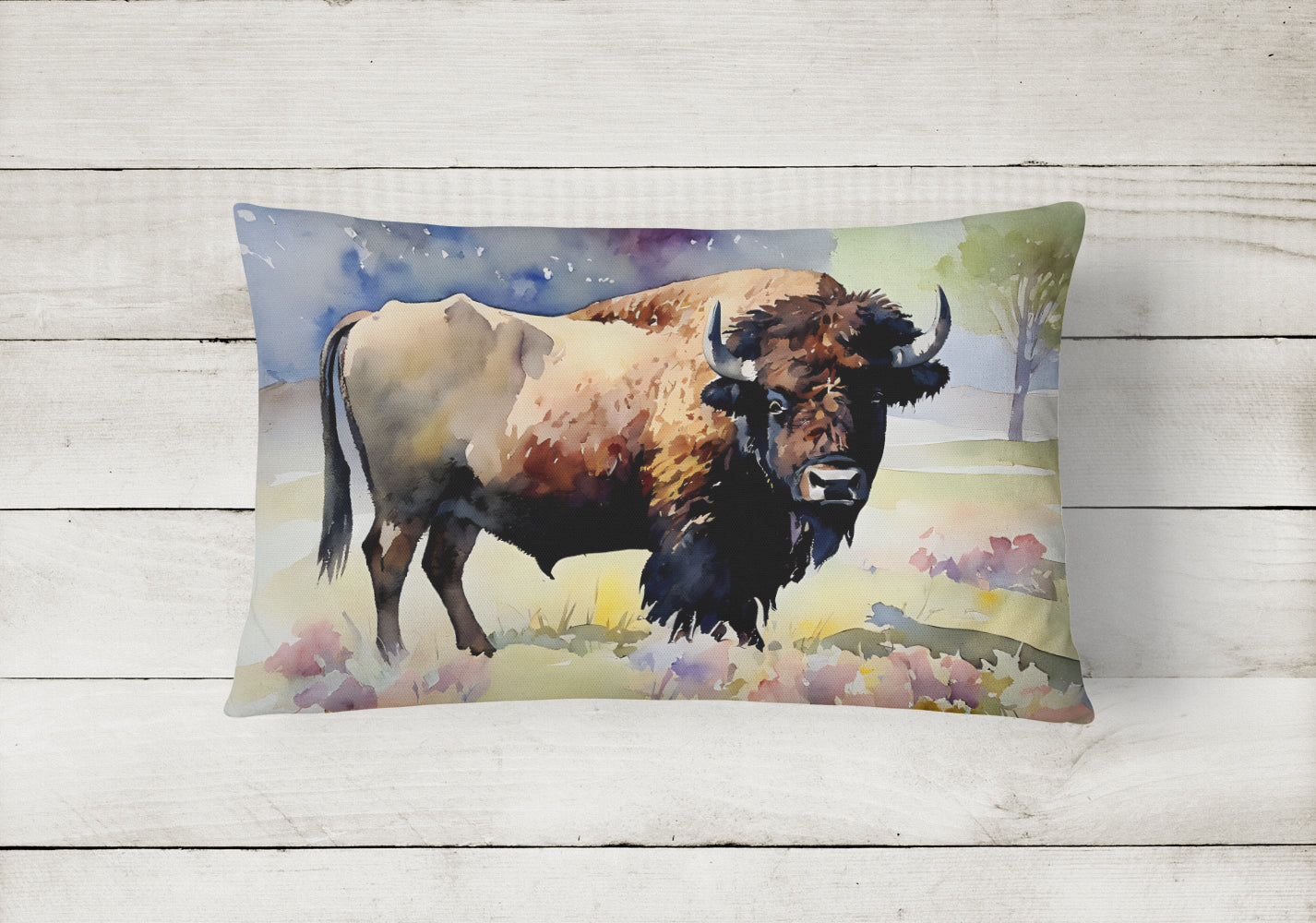 American Bison Throw Pillow