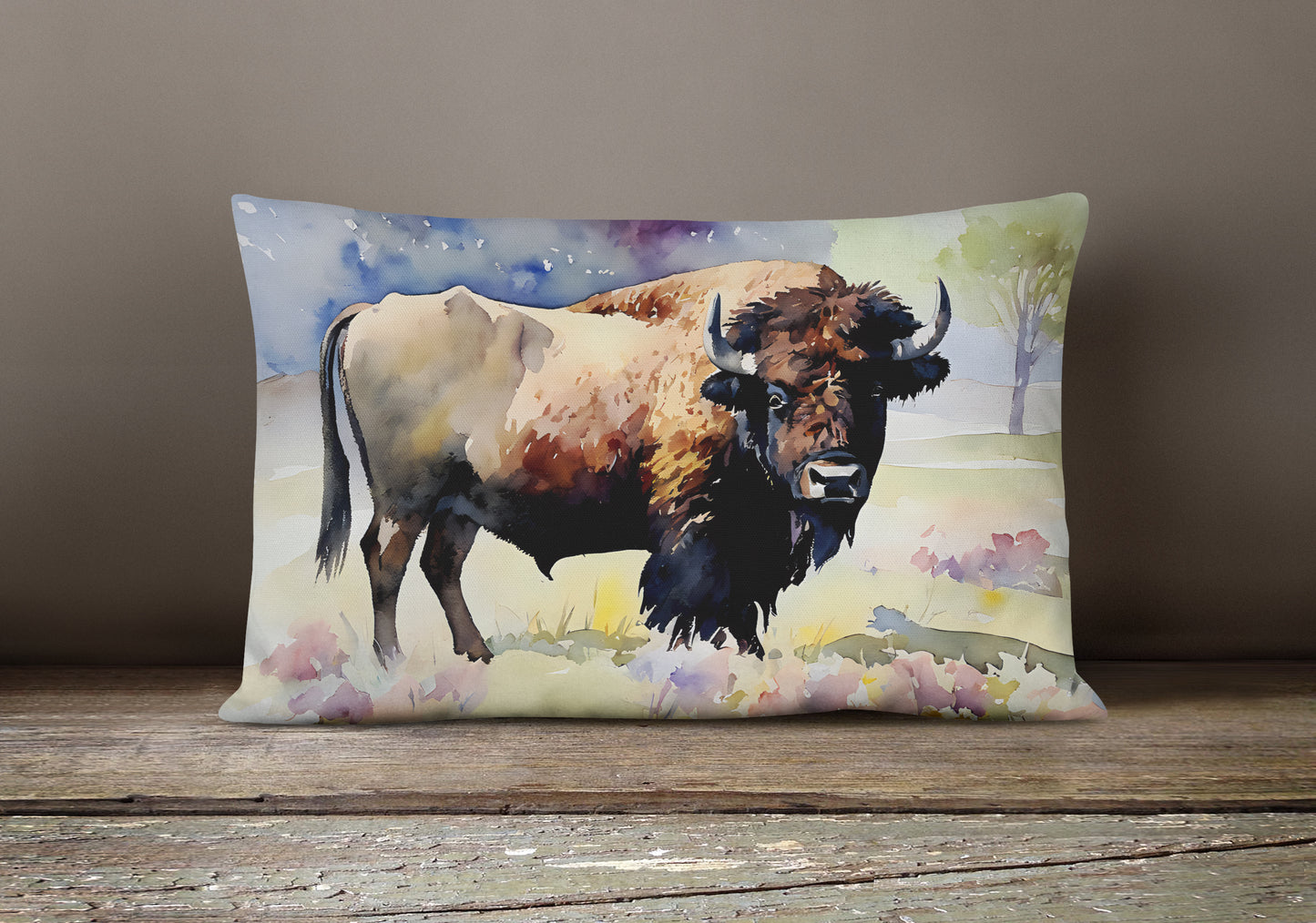 American Bison Throw Pillow