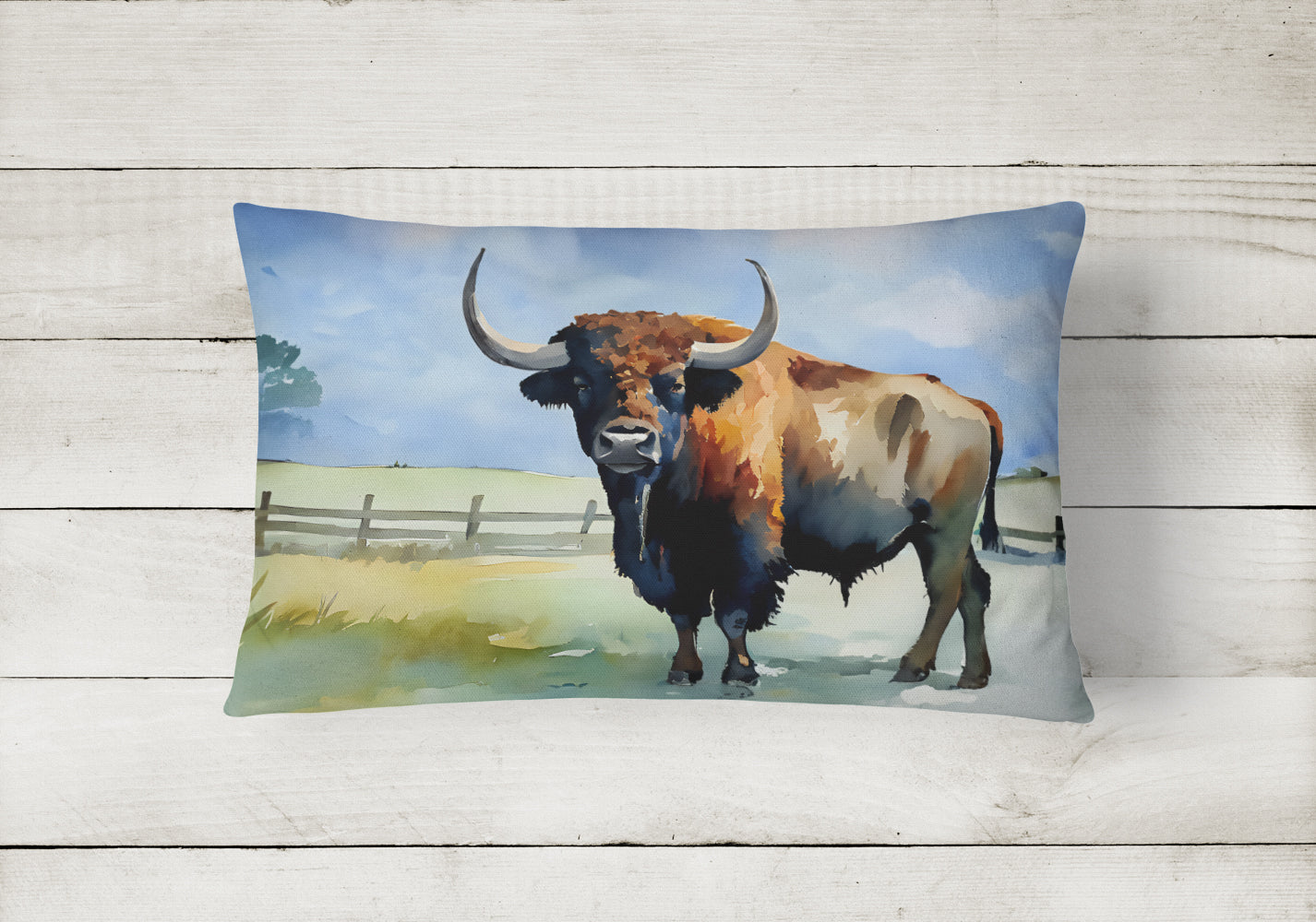 American Bison Throw Pillow