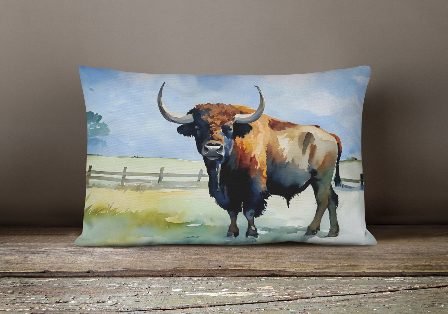 American Bison Throw Pillow