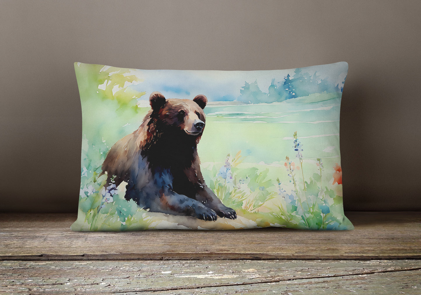 American Black Bear Throw Pillow