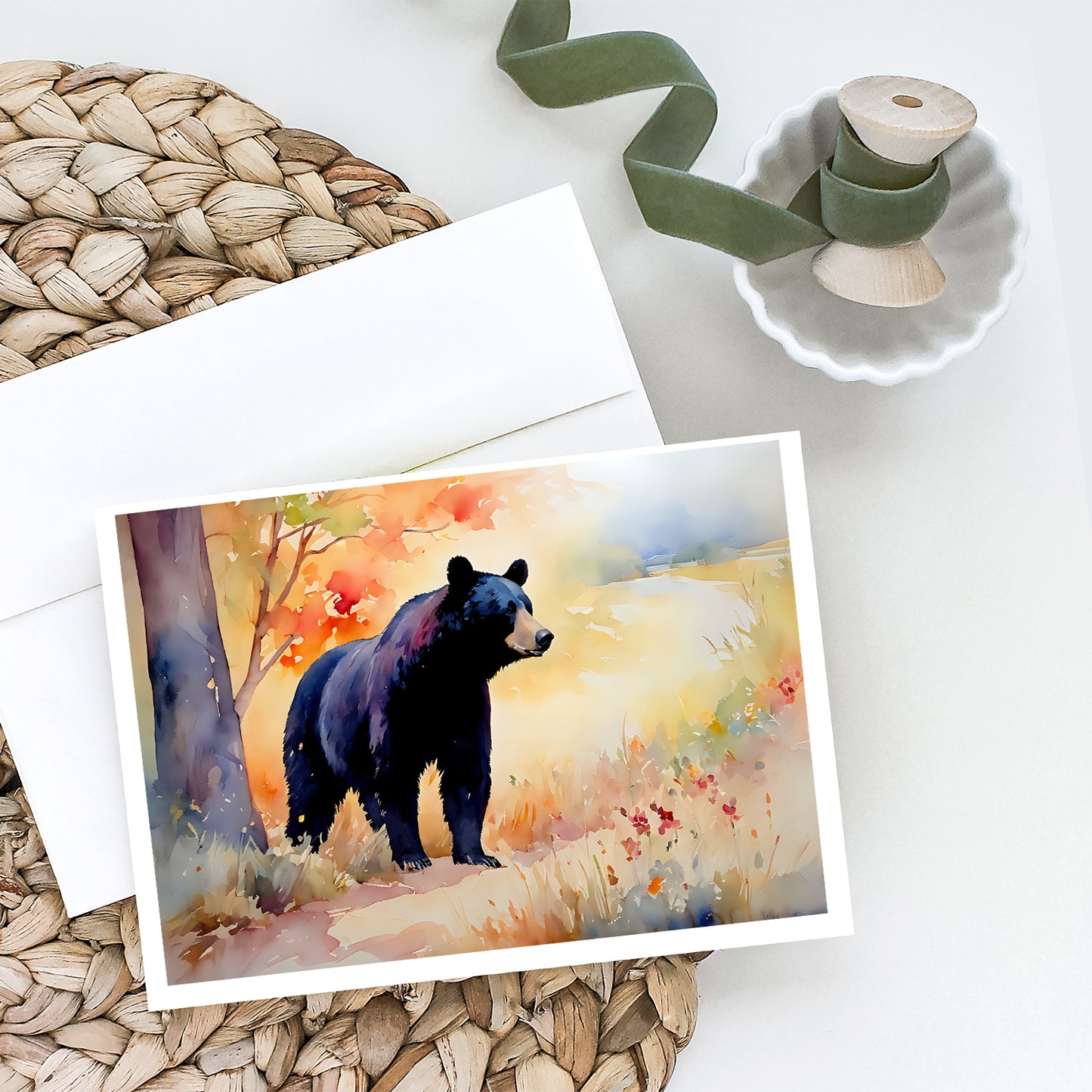 American Black Bear Greeting Cards Pack of 8