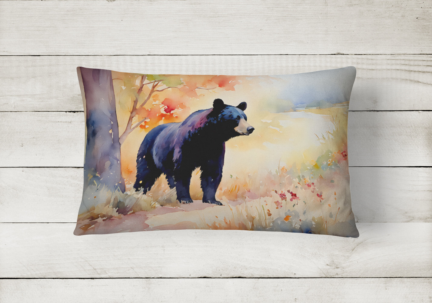 American Black Bear Throw Pillow