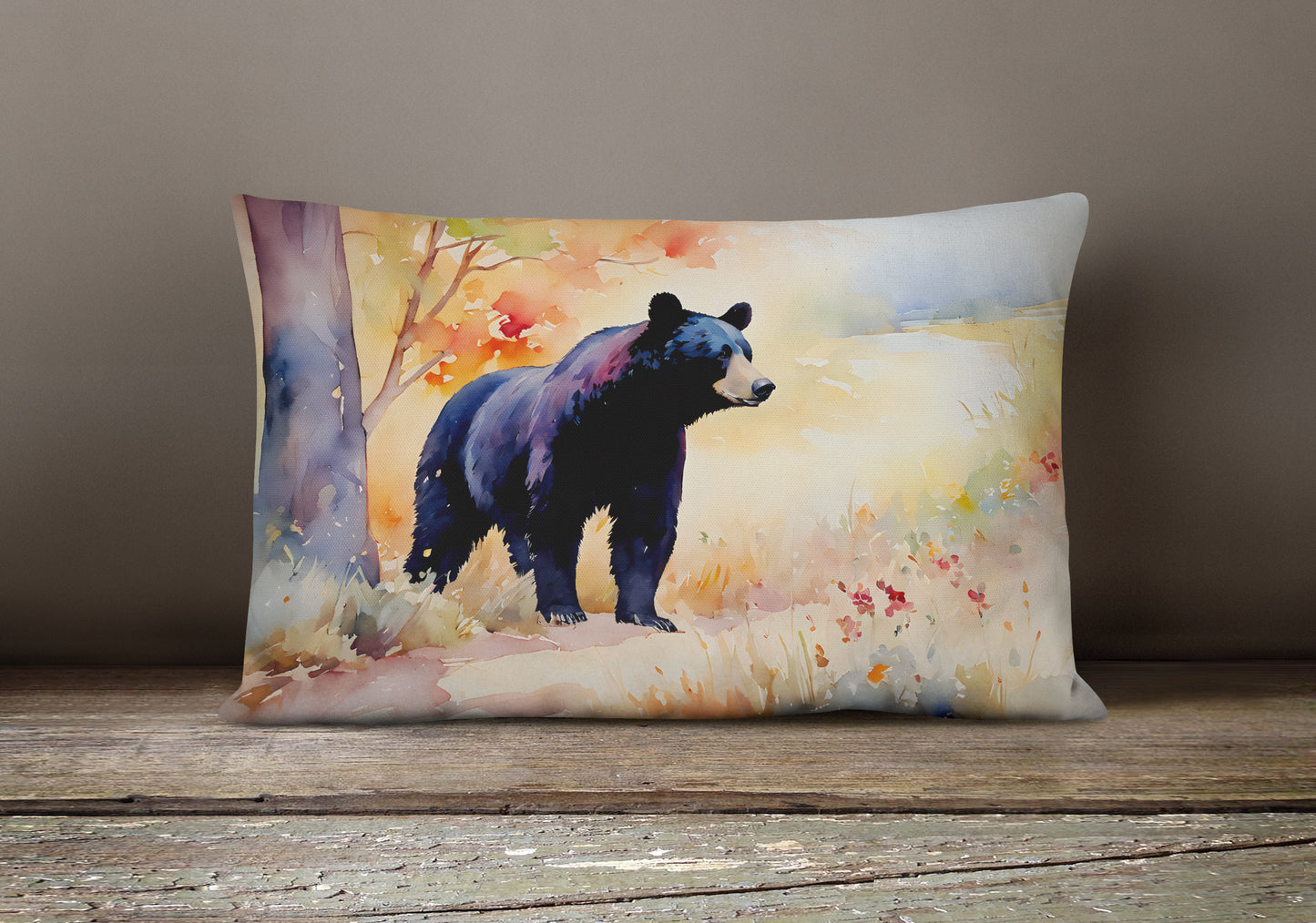 American Black Bear Throw Pillow