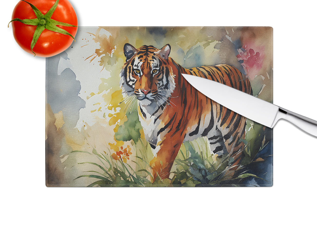 Bengal Tiger Glass Cutting Board