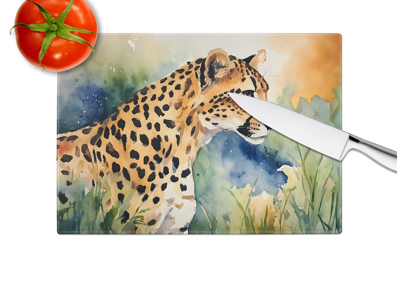 Cheetah Glass Cutting Board