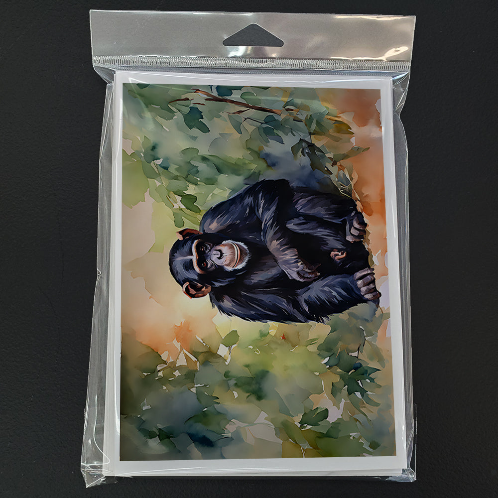 Chimpanzee Greeting Cards Pack of 8