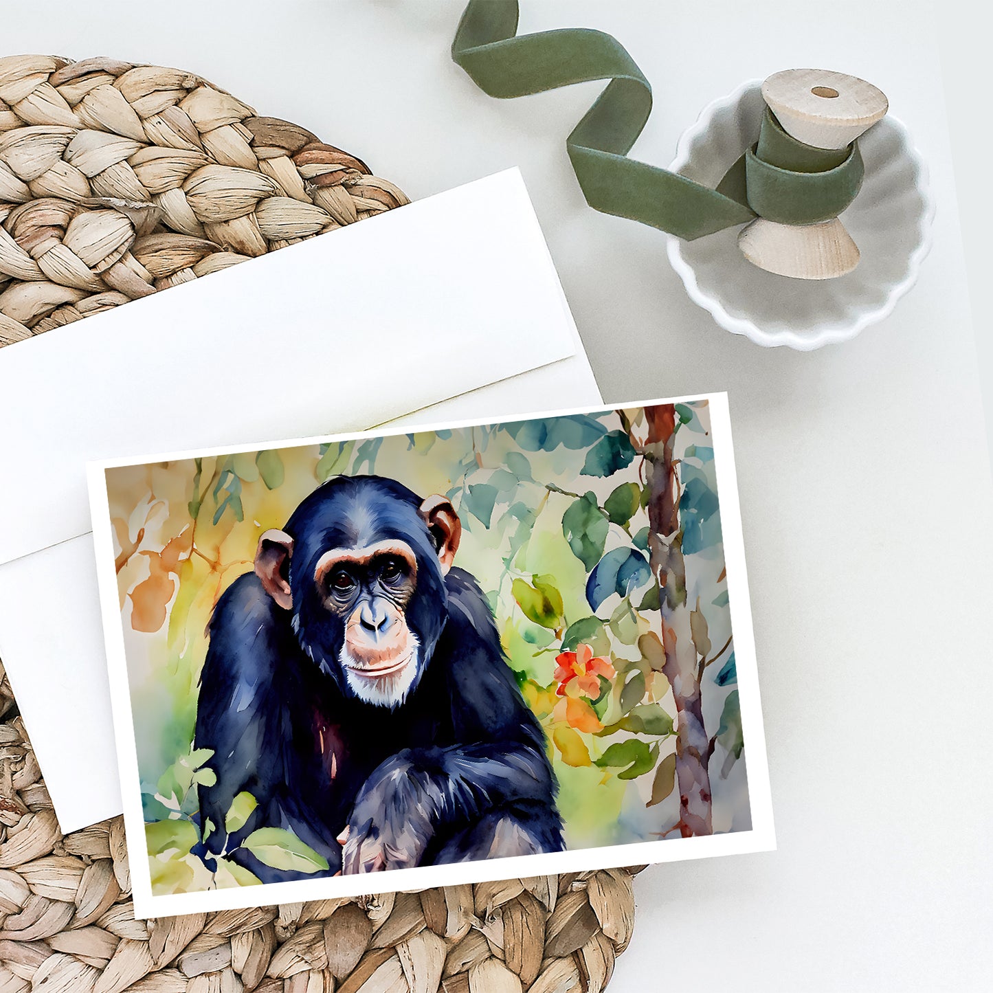 Chimpanzee Greeting Cards Pack of 8