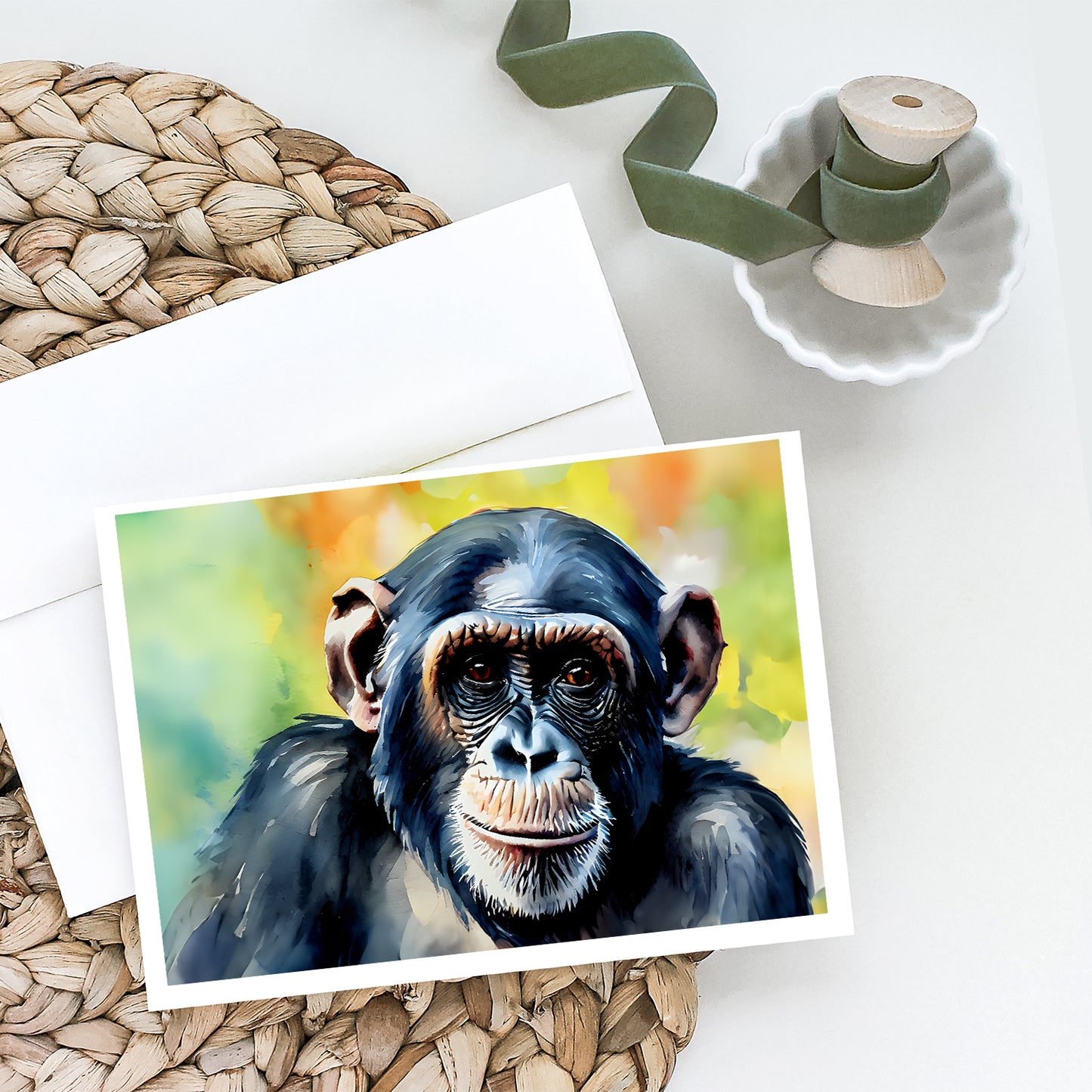 Chimpanzee Greeting Cards Pack of 8