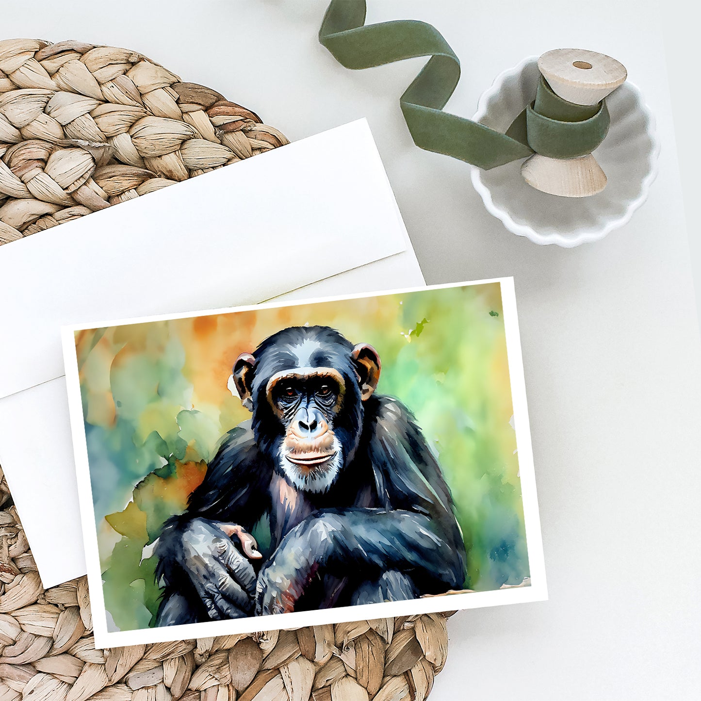 Chimpanzee Greeting Cards Pack of 8