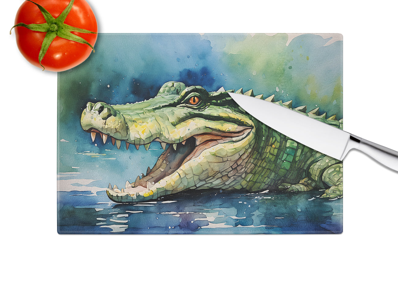 Crocodile Glass Cutting Board