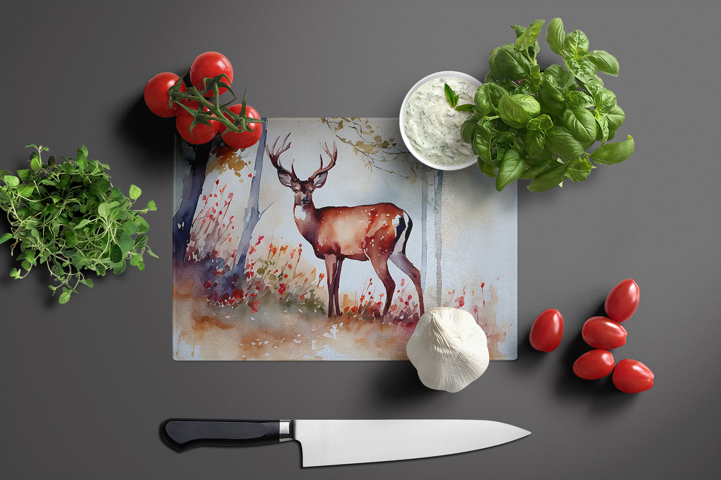 Deer Glass Cutting Board