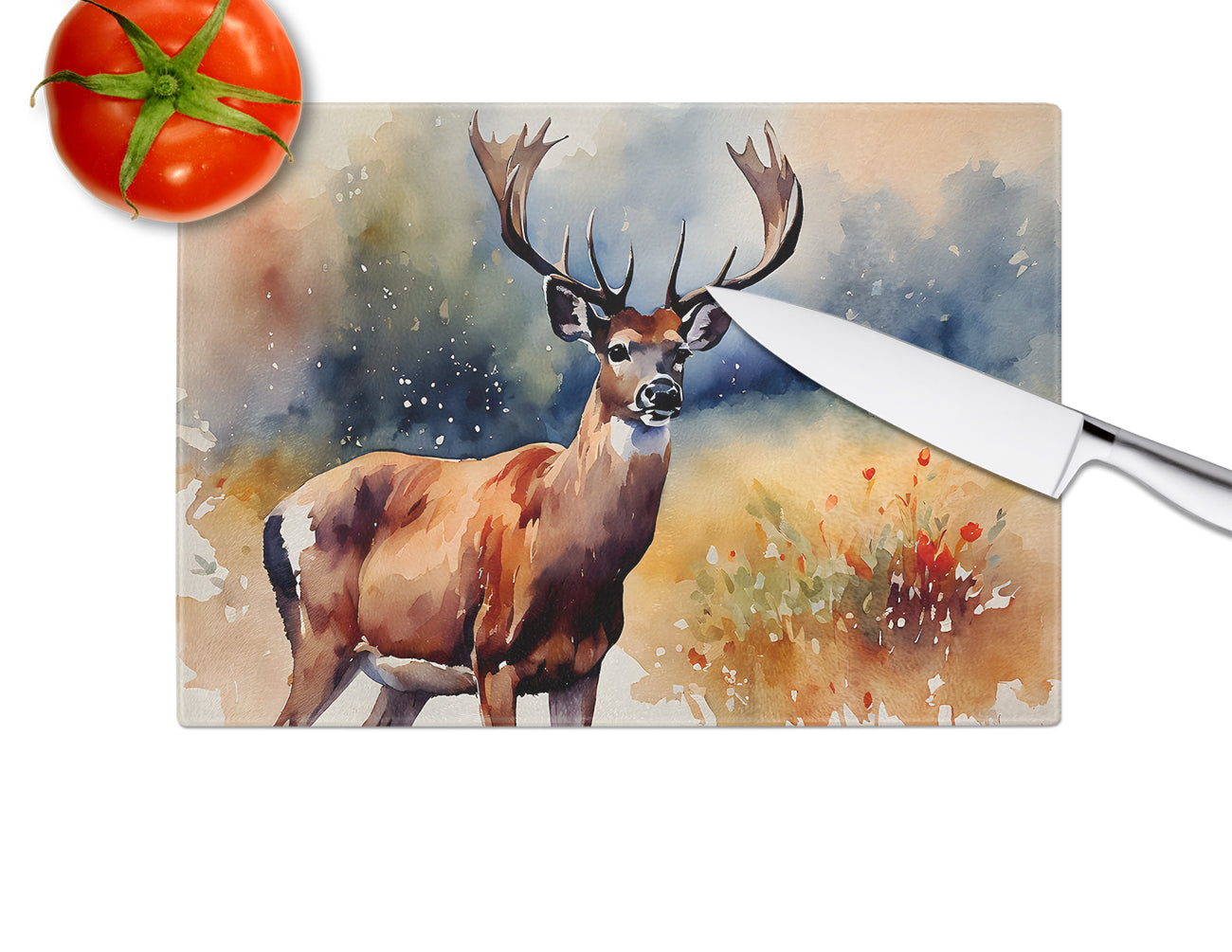 Deer Glass Cutting Board