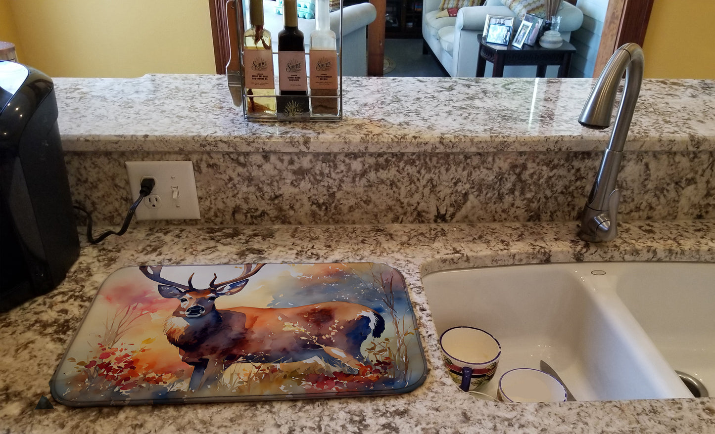 Deer Dish Drying Mat