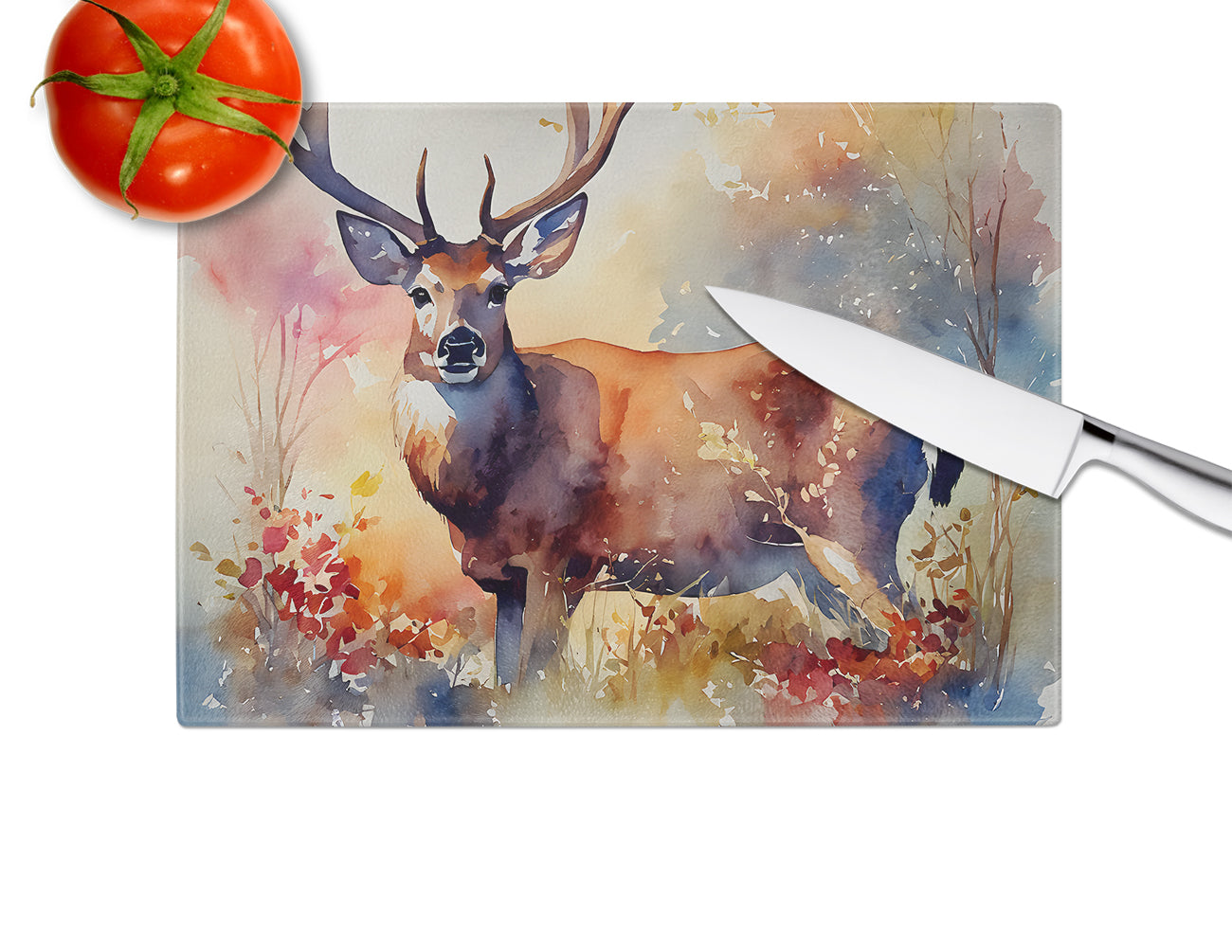 Deer Glass Cutting Board