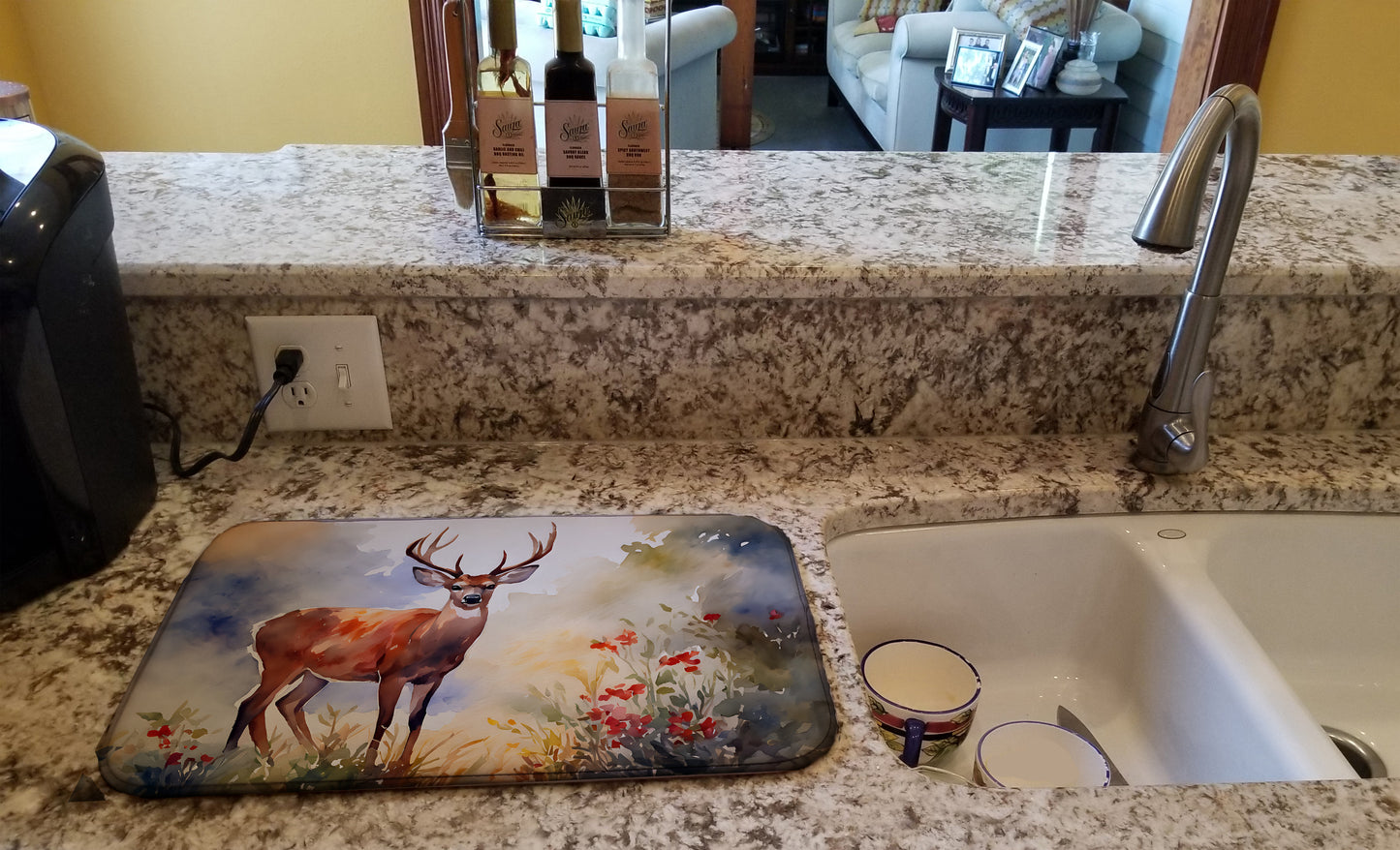 Deer Dish Drying Mat