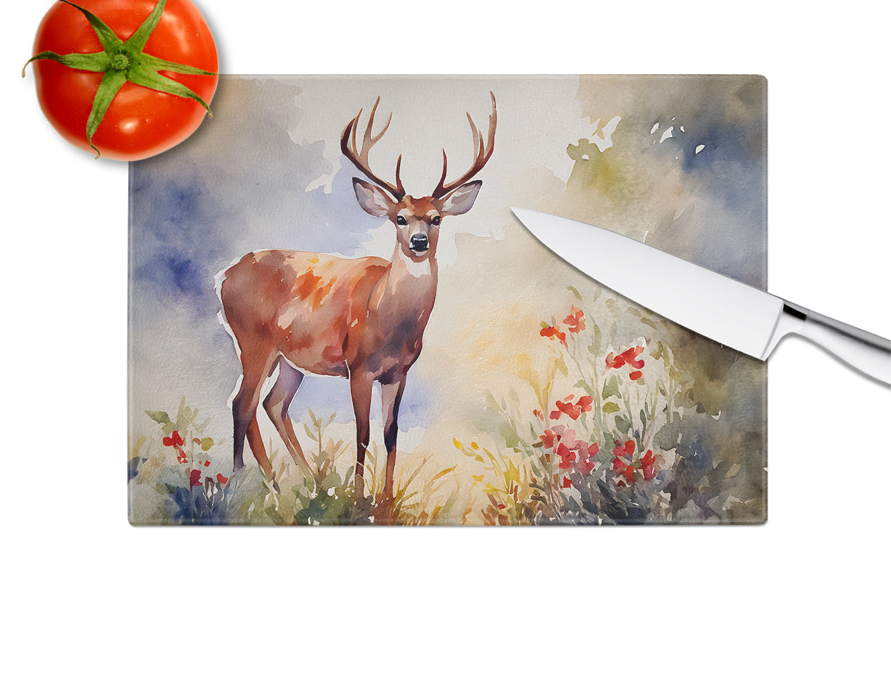 Deer Glass Cutting Board