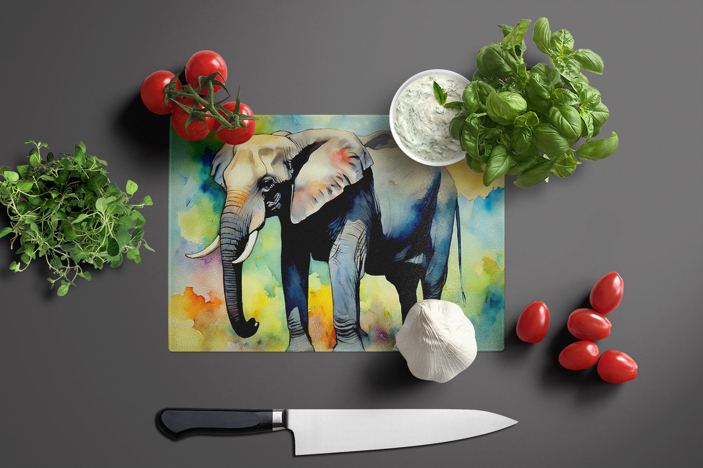 Elephant Glass Cutting Board