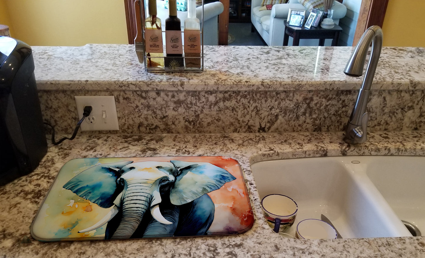 Elephant Dish Drying Mat