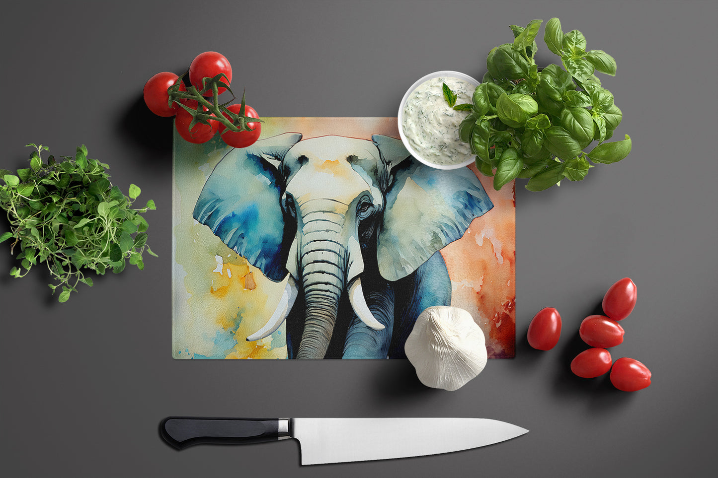 Elephant Glass Cutting Board