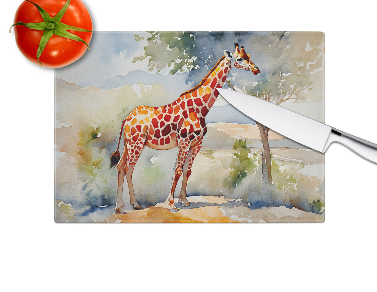 Giraffe Glass Cutting Board