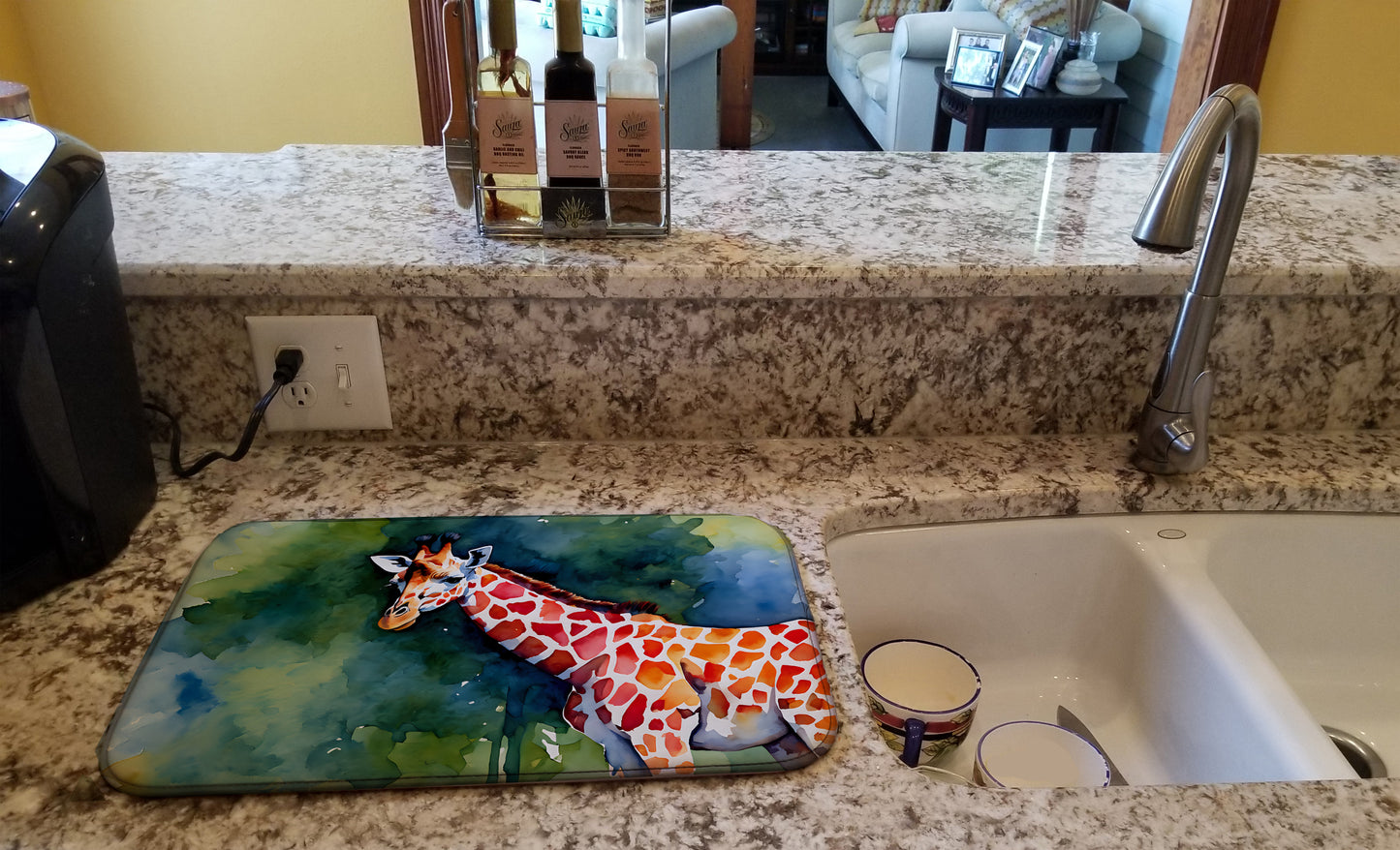 Giraffe Dish Drying Mat