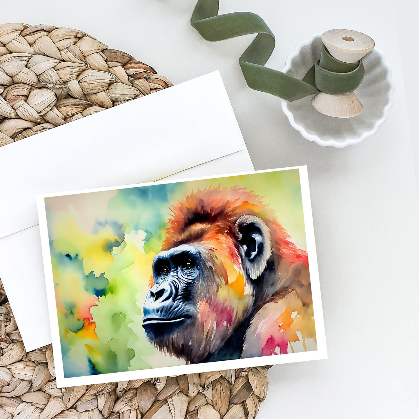 Gorilla Greeting Cards Pack of 8