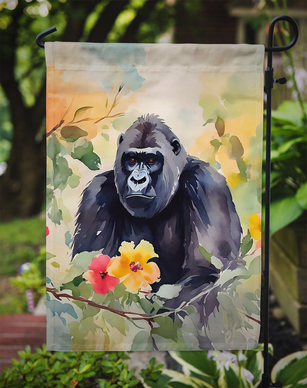 Gorilla Garden Flag